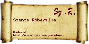 Szente Robertina névjegykártya